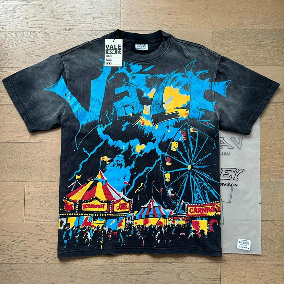 Valley Fest Carnival Graphic T-Shirt Washed Black